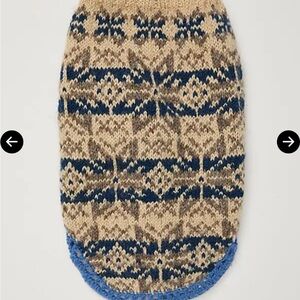 French Knot Free People New Medium Knit Patterned Dog Sweater